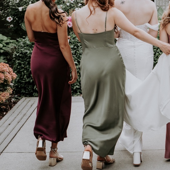 Park & Fifth Stanton Bridesmaid Dress in Burgundy - Picture 2 of 8